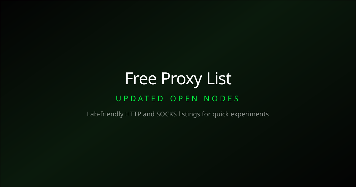 Free proxy list — updated open nodes | IProbe.io